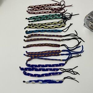 Macrame hand made friendship bracelets‎ set of 18 NEW